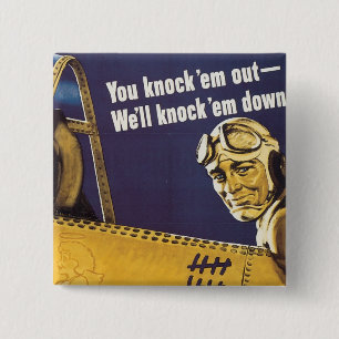 Je slaat ze knock-out vierkante button 5,1 cm