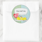 Je smelt me hart boter aangepaste Sticker (Tas)