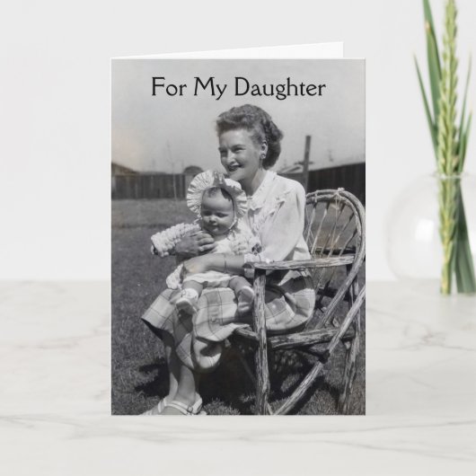 Je souhaite à ma fille sur la carte de fête des mè (Devant)