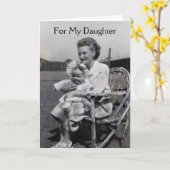 Je souhaite à ma fille sur la carte de fête des mè (Fleur jaune)