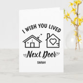 Je souhaite que vous viviez la carte à côté (Fleur jaune)