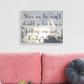 Je soulève ma toile enveloppée de vers de la bible (Insitu(Salon))