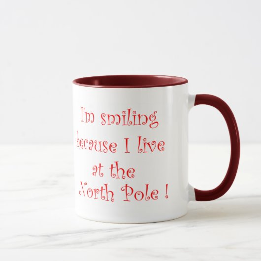 Je souris parce que - mug (Droite)