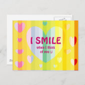 JE SOURIS QUAND JE PENSE À VOTRE CARTE (Devant / Derrière)