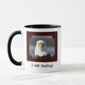 "JE souris !" Tasse d'Eagle chauve (Gauche)