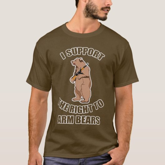 Je soutiens la droite d'armer le T-shirt d'ours (Devant)