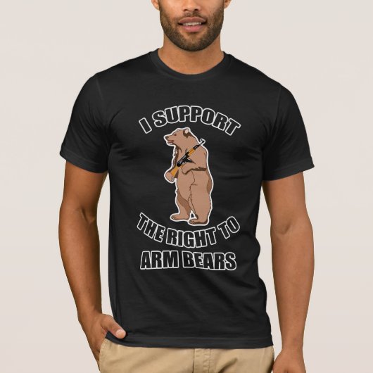 Je soutiens la droite d'armer le T-shirt d'ours (Devant)