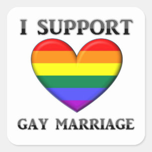 Je soutiens les stickers de mariage homosexuel