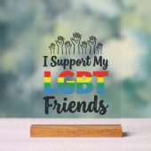 Je soutiens mes amis LGBT Vectoriel de Fierté Arc- (Neutre)