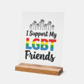 Je soutiens mes amis LGBT Vectoriel de Fierté Arc- (Angle)