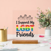 Je soutiens mes amis LGBT Vectoriel de Fierté Arc- (Mariage)