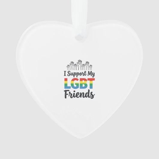 Je soutiens mes amis LGBT Vectoriel de Fierté Arc- (devant)