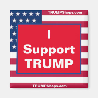 Je soutiens TRUMP Patriotique Magnet