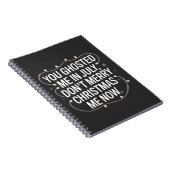 Je spookte me in juli niet vrolijk kerstmis me notitieboek (Rechterzijde)