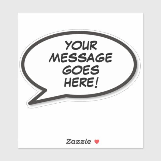 Je spraakballon leuk retro sticker (Vel)