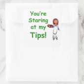 Je staart naar mijn tips - tip potje sticker (Tas)