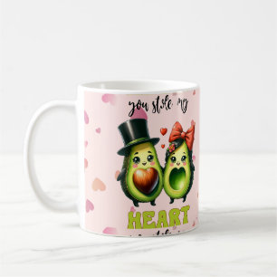 Je stal mijn hart avocado Valentijnsdag Koffiemok