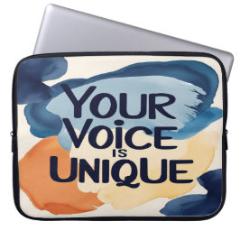 Je stem is een unieke optie 2 laptop sleeve