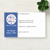 Je stem is je stem in persoonlijke stemherinnering post-it® notes (Kantoor)