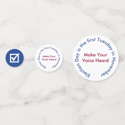 Je stem is jouw stem confetti (Achterkanten)