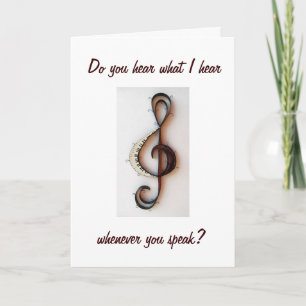 "JE STEM IS MUZIEK IN MIJN OREN", JE KAART LIEFHEB
