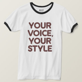 Je stem Je stijl mannen en vrouw grappige T-shirts