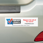 Je stem telt bumpersticker (Op auto)