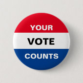 Je stembiljetten ronde button 5,7 cm (Voorkant)