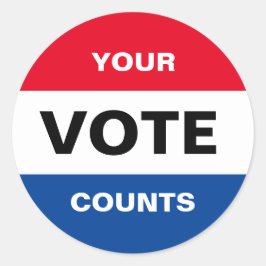 Je stembiljetten ronde sticker