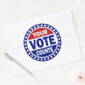 Je stembiljetten ronde sticker (Envelop)