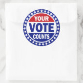 Je stembiljetten ronde sticker (Tas)