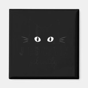 Je stilzwijgend veroordelende grappige zwarte kat  magneet
