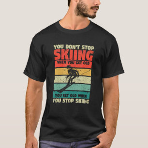 Je stopt niet met zeuren als je oude grappige Ski T-shirt