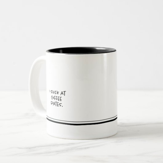 Je suce à des dattes de café mug 11 oz. (Devant gauche)