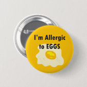 Je suis allergique aux oeufs allergie pin badge (Devant & derrière)