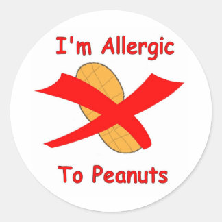 Je suis allergique aux Stickers d'arachides blanc