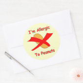 Je suis allergique aux Stickers d'arachides jaune (Enveloppe)