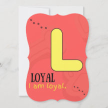 JE SUIS ALPHABET L CARTE D'AFFIRMATION POUR ENFANT