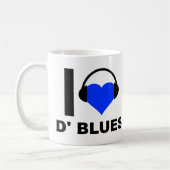 Je suis amoureux du D'Blues Mug drôle (Gauche)