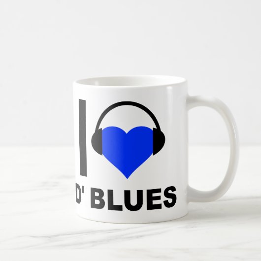 Je suis amoureux du D'Blues Mug drôle (Droite)