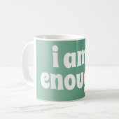 "Je Suis Assez" Mug Classique | Vert sage (Devant gauche)