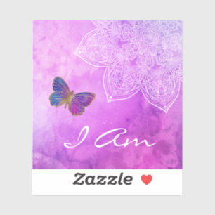*~* JE SUIS autocollant de papillon de méditation