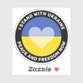 Je suis avec le Sticker anti-guerre ukrainien (Feuille)