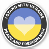 Je suis avec le Sticker anti-guerre ukrainien (Devant)