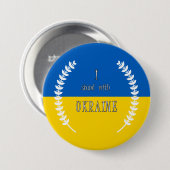 Je suis avec l'Ukraine ! ! ! Badge Rond De 7,5 Cm (Devant & derrière)