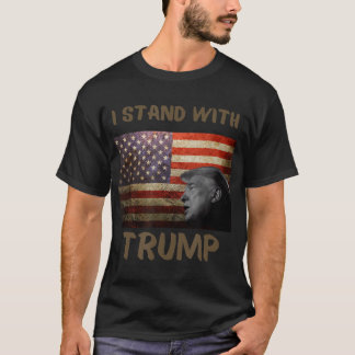 je suis avec trump américain drapeau T-Shirt