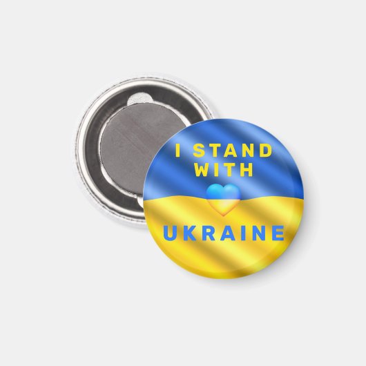 Je Suis Avec Ukraine Magnet Support Liberté (Recto/Verso)
