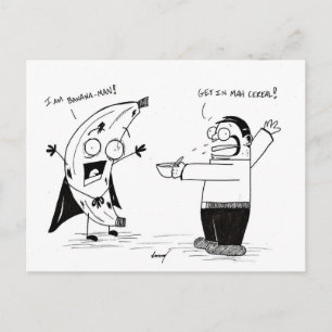 "JE SUIS BANANA-MAN !" Carte postale
