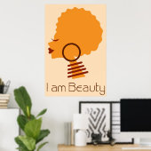 Je suis Beauty Natural Hair Poster (Bureau à domicile)