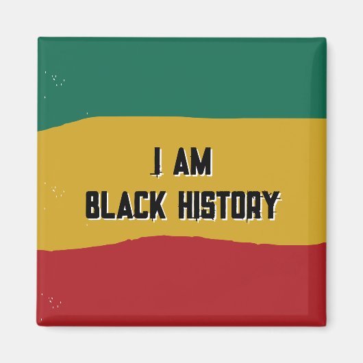 Je suis Black History Flag Magnet (Devant)
